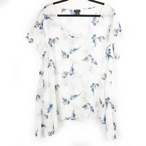 TORRID 2X Short Sleeve Top Birds Spring Shirt